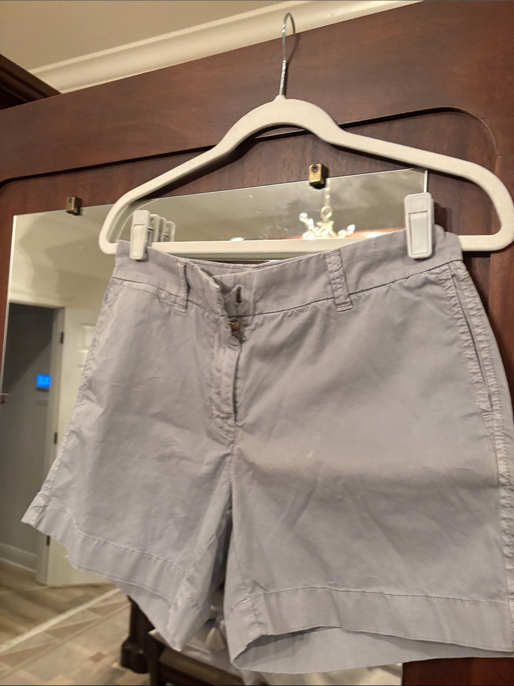 J Crew Women's Light Gray Casual Chino Cotton Shorts